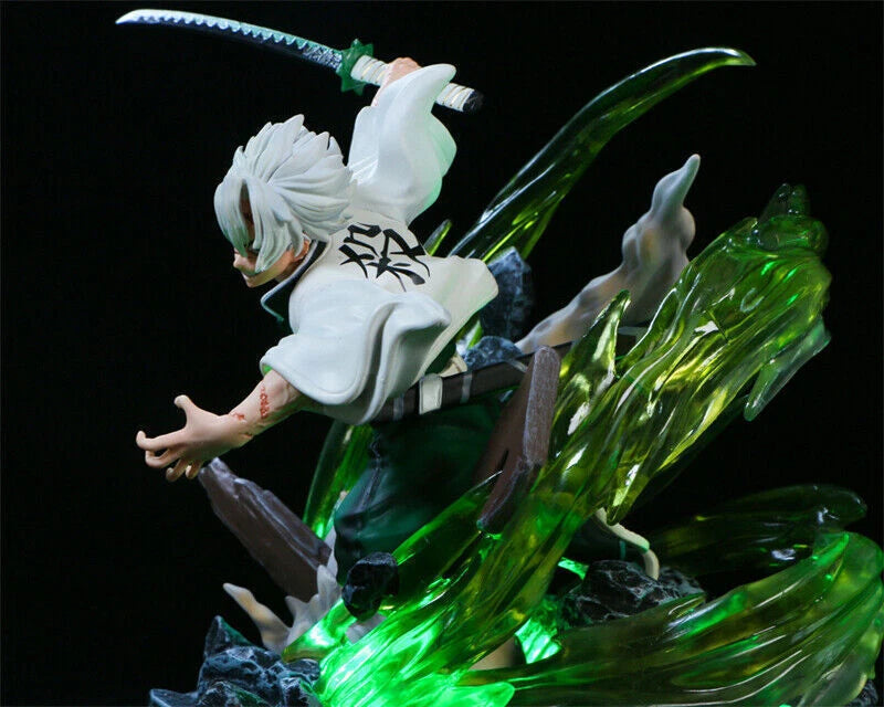 30cm Demon Slayer Shinazugawa Sanemi PVC Figure LED Light Model Statue Toy 07FC0E-D4 - KOEEK