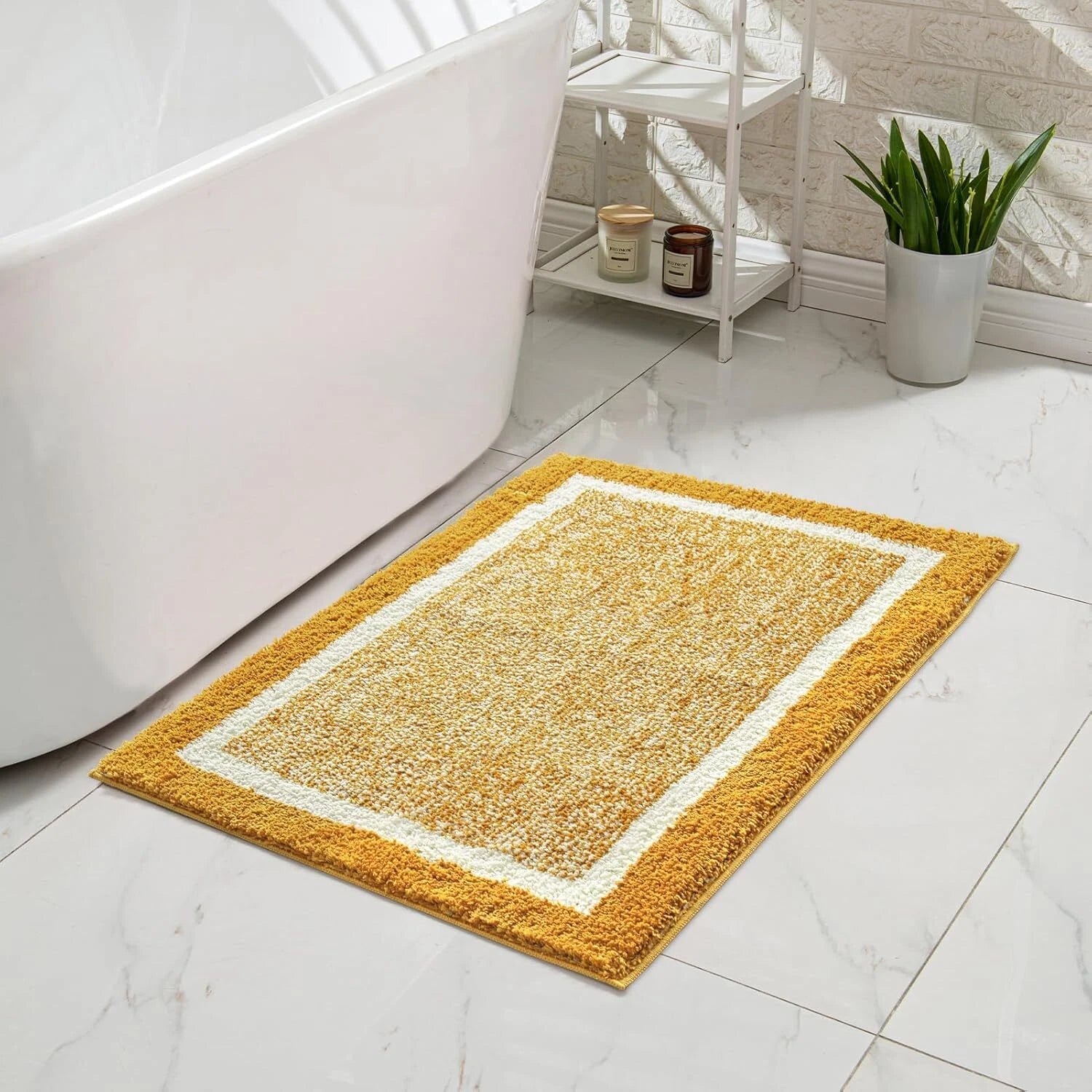 Bath mats for Bathroom Non Slip, Fluffy Shaggy Bath Rugs for Bathroom Washable 07FC0E-D4 - KOEEK