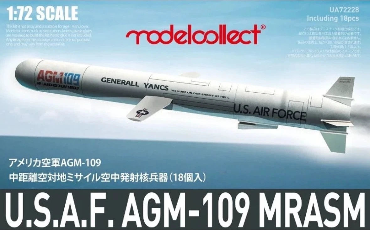 1/72 AGM-109 Tomahawk Air-Launched Cruise Missile SetPlastic Assembly Model18pcs 07FC0E-D4 - KOEEK
