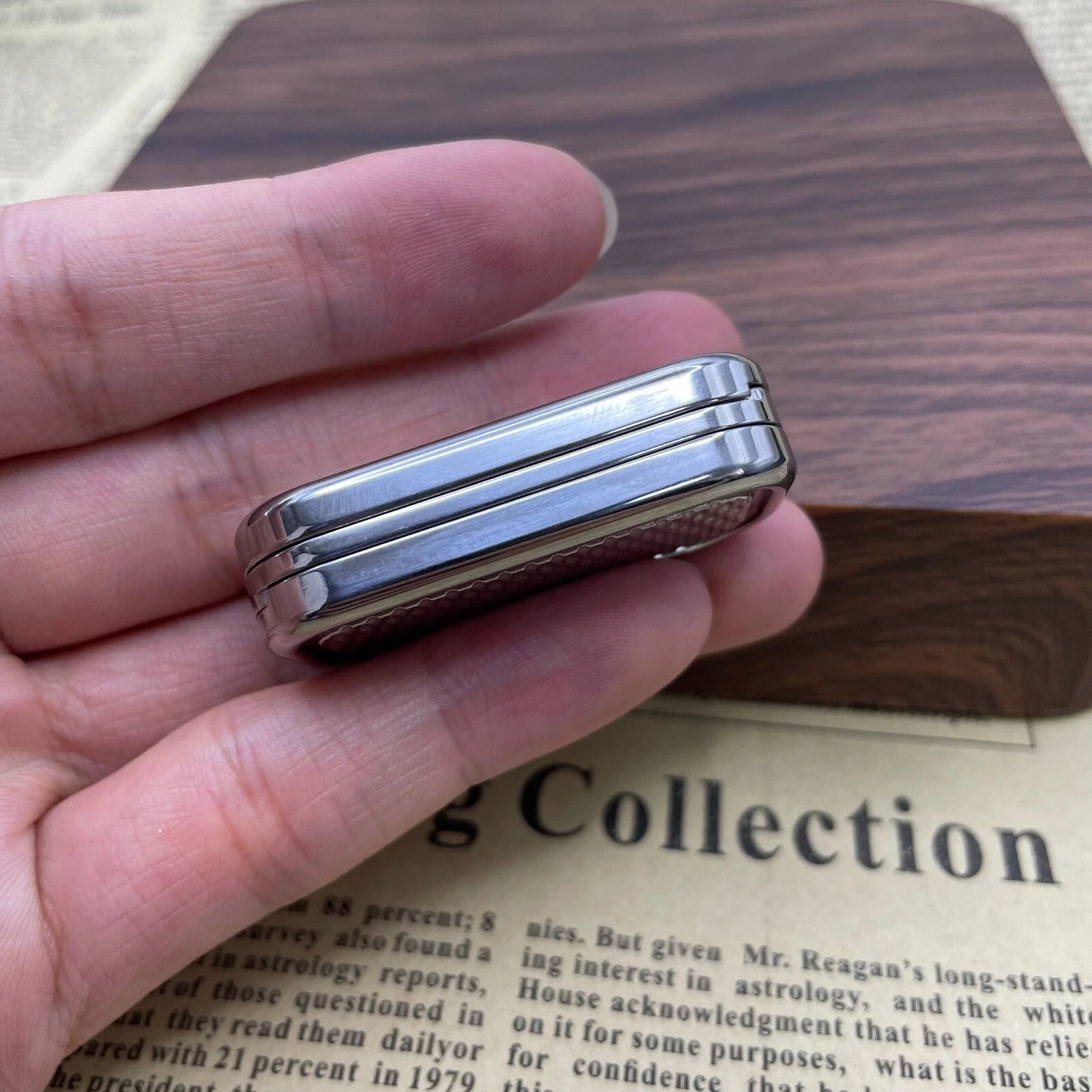 Zirconium Fidget Slider Metal Push Card Hand Slider Stainless Stress Relief Toys 07FC0E-D4 - KOEEK