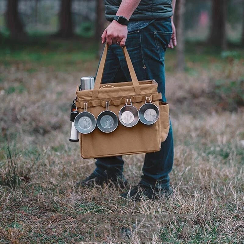Outdoor Folding Storage Open Box Camping Storage Tool Bag Handbag Firewood Bag 07FC0E-D4 - KOEEK