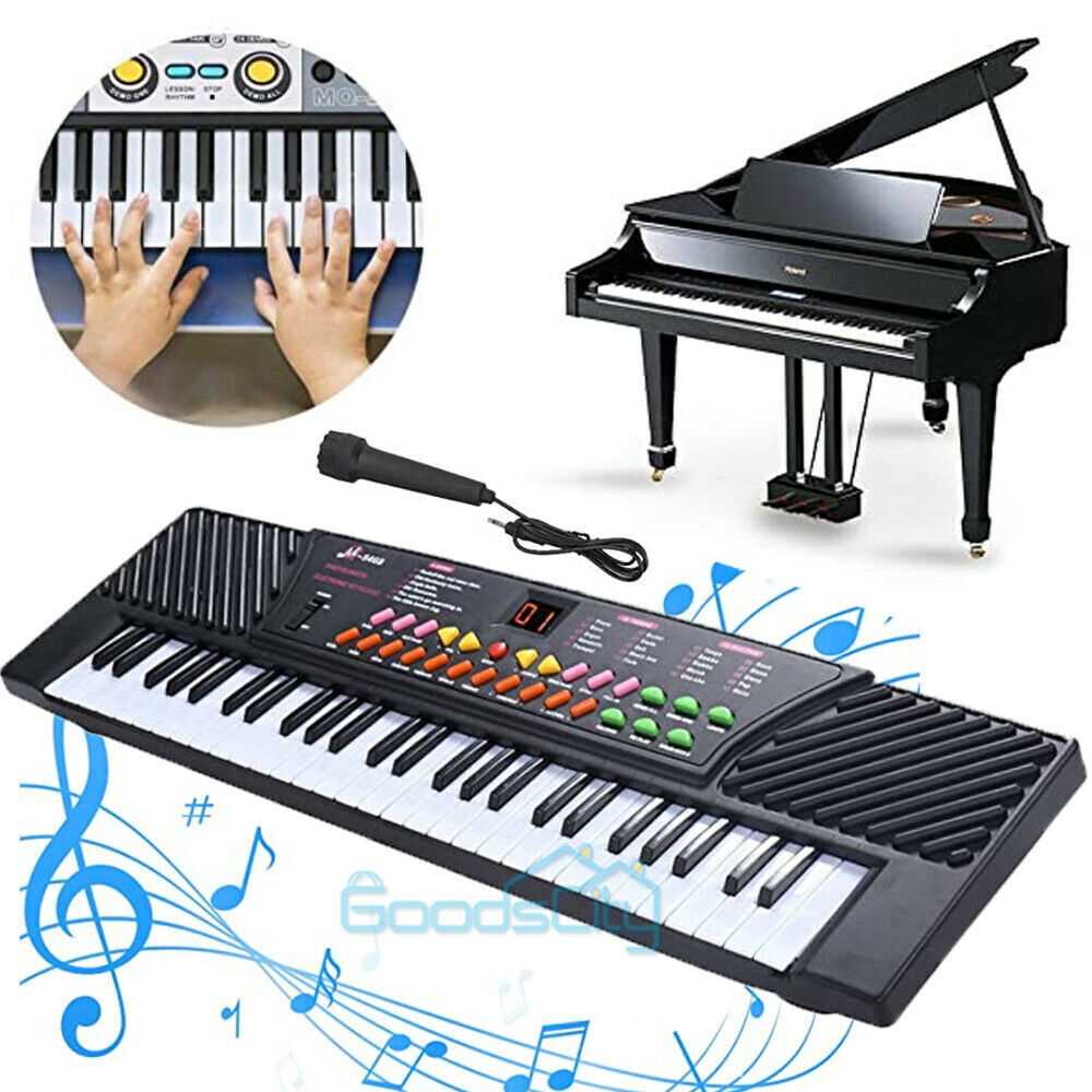 nytt Smart Digital Piano Keyboard 61 Key - Bærbart elektronisk instrument med mikrofon