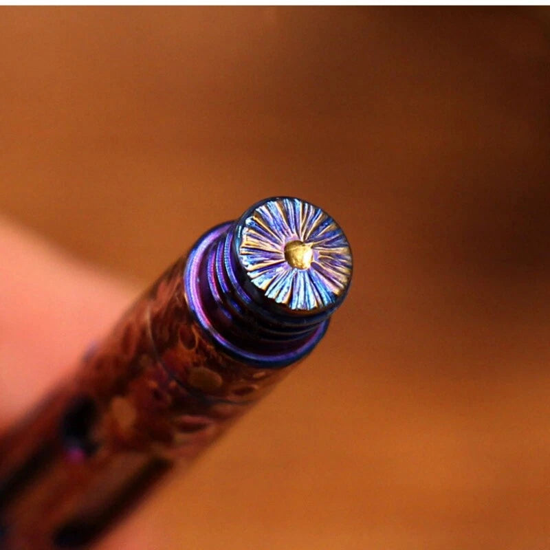 Mini Titanium Ballpoint Pen Handmade Signature Writing Pen Keychain Portable EDC 07FC0E-D4 - KOEEK