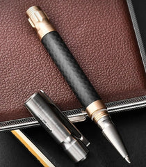 EDC Titanium Alloy Brass Pocket Ballpoint Pen Business Office Stationery Outdoor 07FC0E-D4 - KOEEK