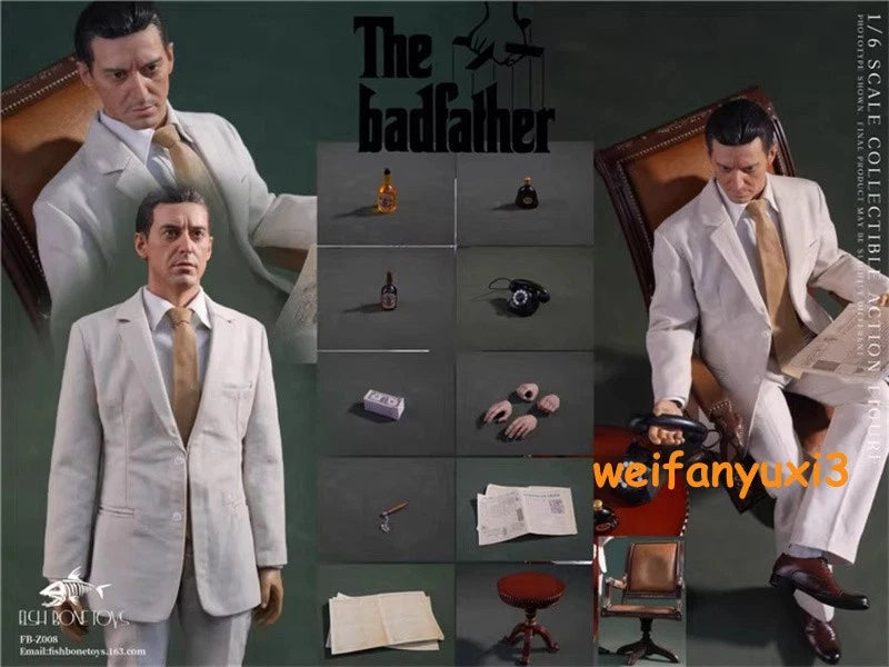 1/6 FISH BONETOYS FB-Z008 Michael Corleone 2nd Godfather Model 12" Statue Model 07FC0E-D4 - KOEEK