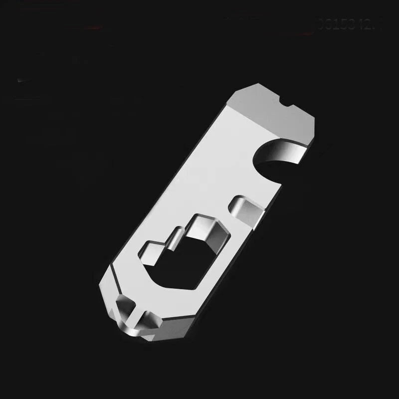 Outdoor Titanium Keychain Pry Bar Crowbar Opener Ruler Wrench Multi Tools EDC 07FC0E-D4 - KOEEK