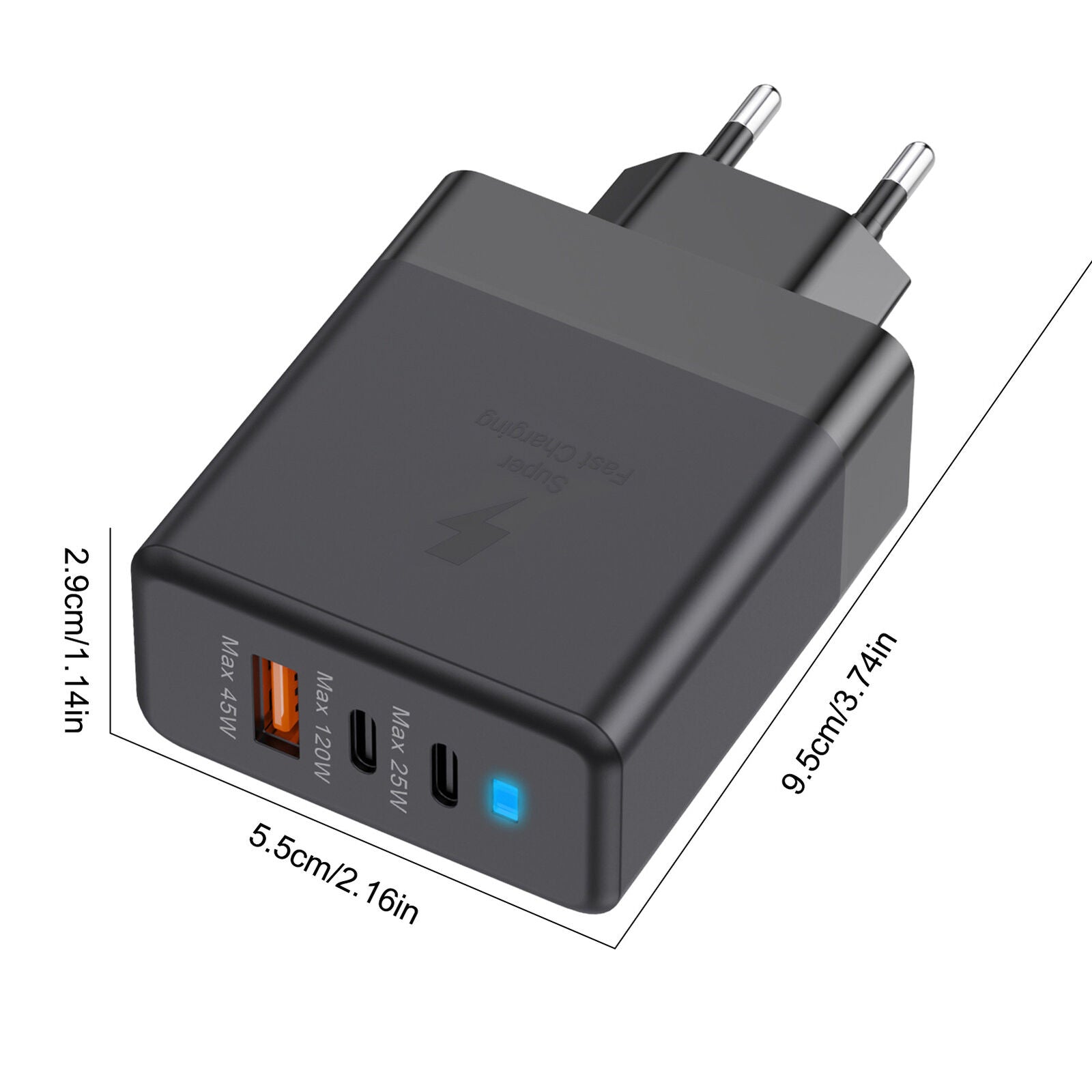 new Fast Phone Charger 120W Multi-Port USB Fast Charging Block USB Charging Station koeek - KOEEK