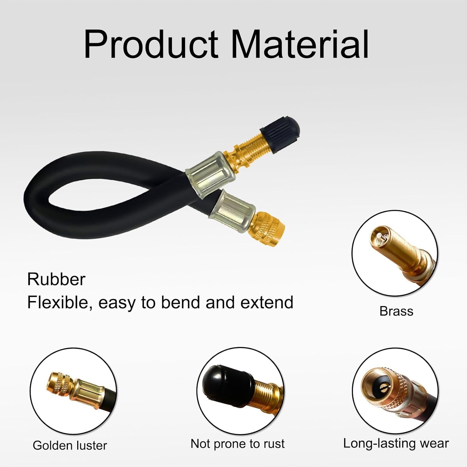 new Valve Stem Extension, 2pcs 8.25 Inch Flexible Tire Extender with 2pcs...
