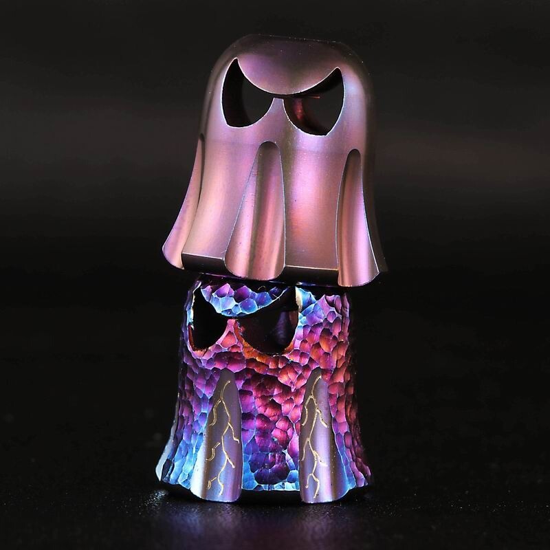 Titanium Ghost Knife Lanyard Bead Paracord Necklace Pendant Bracelet Bead EDC 07FC0E-D4 - KOEEK