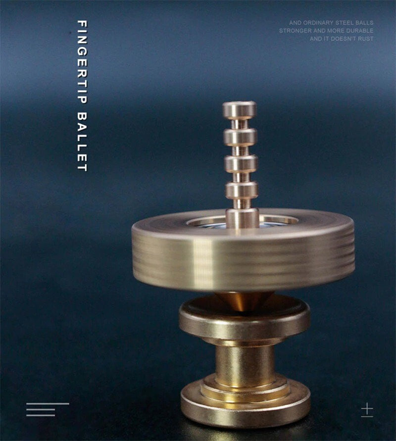 Fidget Mini Cyclone Hand Twisted Spinner Brass EDC Stress Relief Desk Toys Gift 07FC0E-D4 - KOEEK