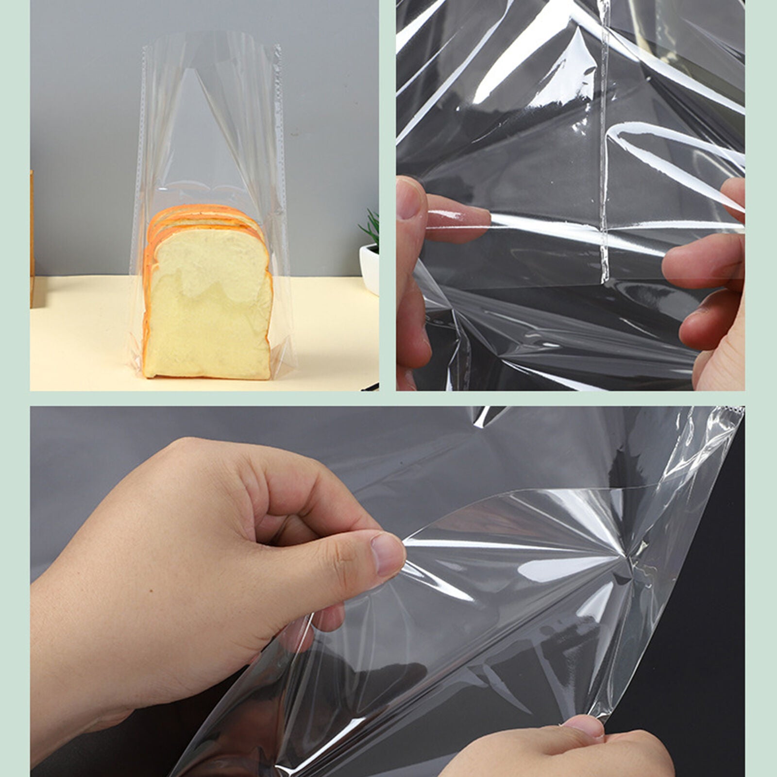 new Clear Cellophane Bags 100Pcs Self Adhesive Treat Bags Small Cellophane Bags koeek - KOEEK