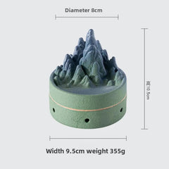 10.5cm Ceramic Handamde Qianli Jiangshan Incense Burner Zen Home Censer Ornament 07FC0E-D4 - KOEEK