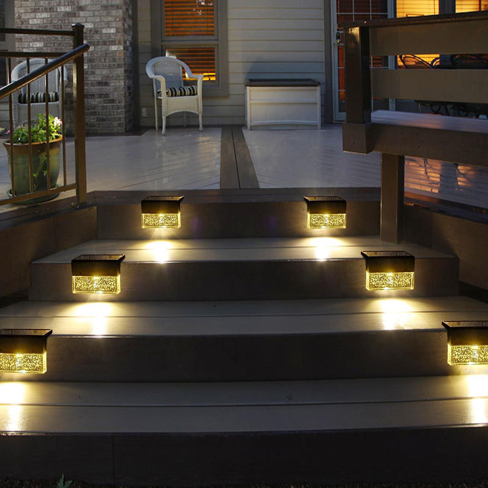 new Solar Deck Lights Colorful Waterproof Outdoor Solar Lights Solar Garden Lights koeek - KOEEK