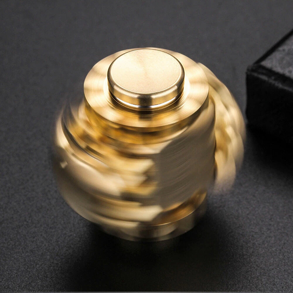 EDC Gear Linkage Brass Gyroscope Fingertips Spinning Top Gearwheel Gyro Toy Tool 07FC0E-D4 - KOEEK