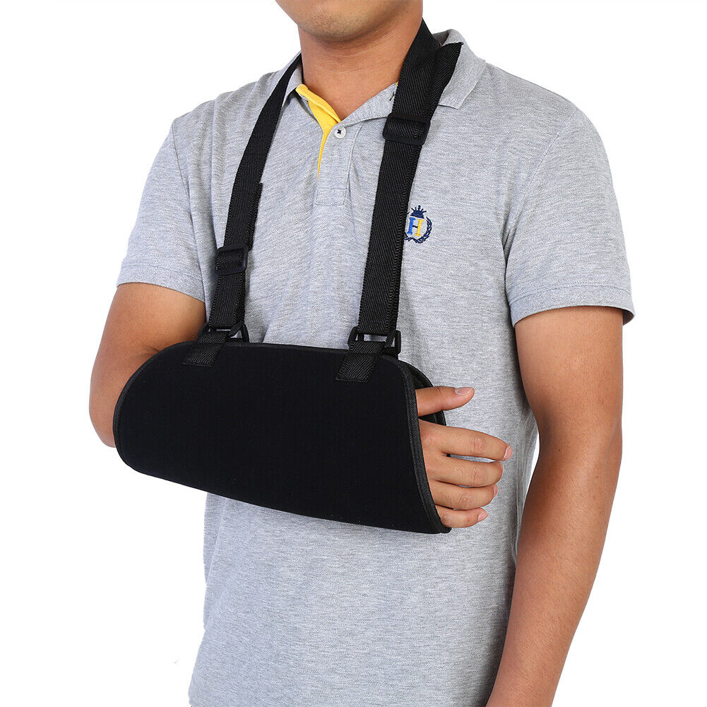 new Arm Sling Shoulder Immobilizer Arm Brace Wrist Fracture Fixation Strap HGF koeek - KOEEK