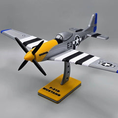 P-51D Mustang WWII Fighter 3D Printed Model with Stand Hand Painted Display 07FC0E-D4 - KOEEK