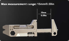 EDC Titanium Multi-Tools Adjustable Wrench Pocket w/ Bit Holder Keychain Gadget 07FC0E-D4 - KOEEK