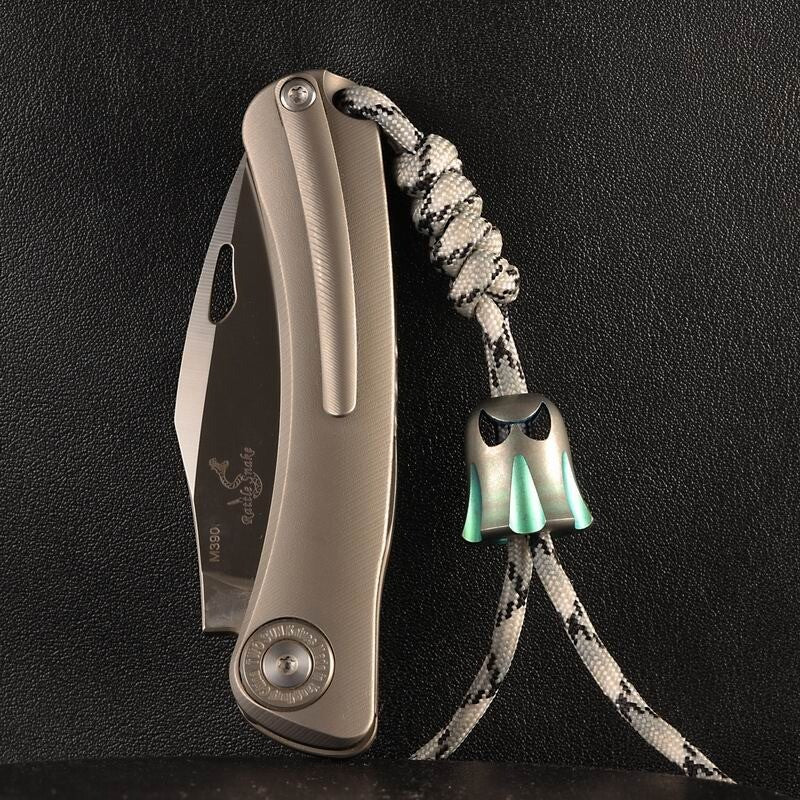 Titanium Ghost Knife Lanyard Bead Paracord Necklace Pendant Bracelet Bead EDC 07FC0E-D4 - KOEEK