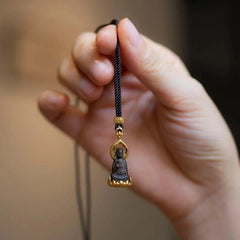 Mini Buddha Amulet Pendant Necklace Spiritual Charm Jewelry 07FC0E-D4 - KOEEK