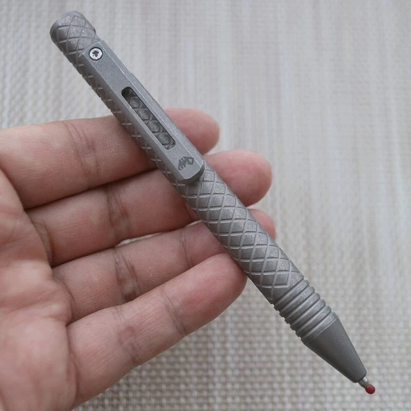 Titanium PEI Ballpoint Pen Bolt Action Signature Writing EDC Pocket Pen Gifts 07FC0E-D4 - KOEEK