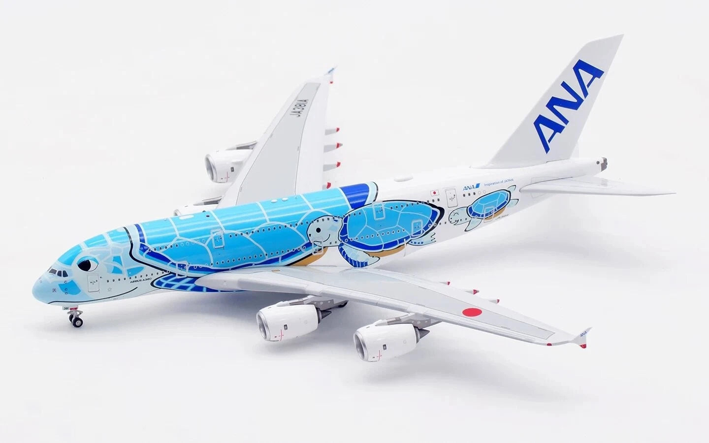 Ation 1/400 Ana Airbus A380 JA381A Blue Sea Turtle Aircraft Model Collect AVIATION - KOEEK