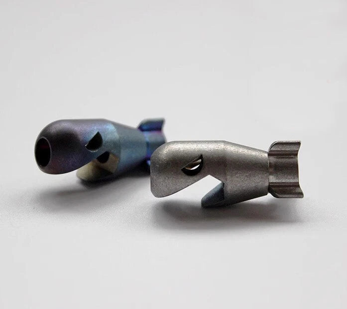 EDC Titanium Shark Knife Bead Bottle Opener Key chain Beadwork Pendant Bead DIY 07FC0E-D4 - KOEEK