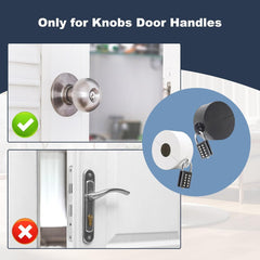 new Door Knob Lockout Device with Padlock,Temporary Handle Lock Cover Black 07FC0E-D4 - KOEEK