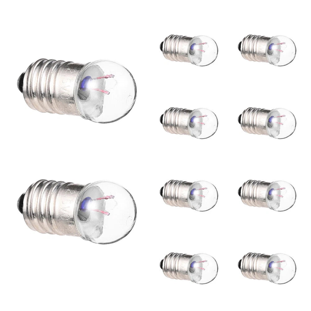 10pcs Electricity Kit E10 Miniature Screw Base Light Bulbs Tiny Light Bulb 07FC0E-D4 - KOEEK