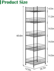 5-tier water bottle storage rack Freestanding metal water bottle rack