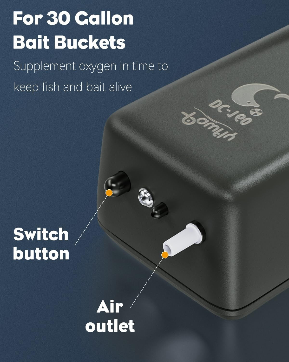 new Pawfly Aquarium Battery Operated Air Pump 40 GPH for Fish Tanks up to Black PAWFLY - KOEEK