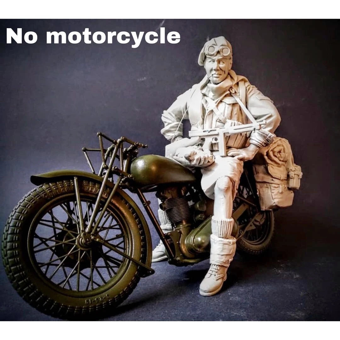 1/9 Resin Figure model WW2 British soldier (no motorcycle)Unassembled Unpainted 07FC0E-D4 - KOEEK