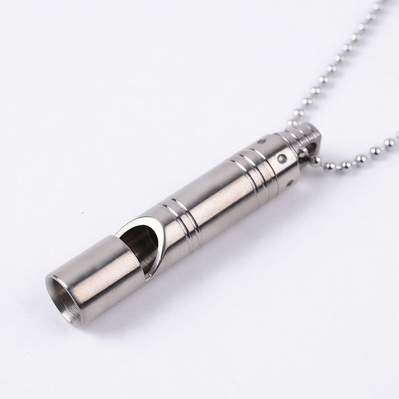 Outdoor Edc Loud TC4 Titanium Whistle With Cord Emergency Hiking Camping Whistle 07FC0E-D4 - KOEEK