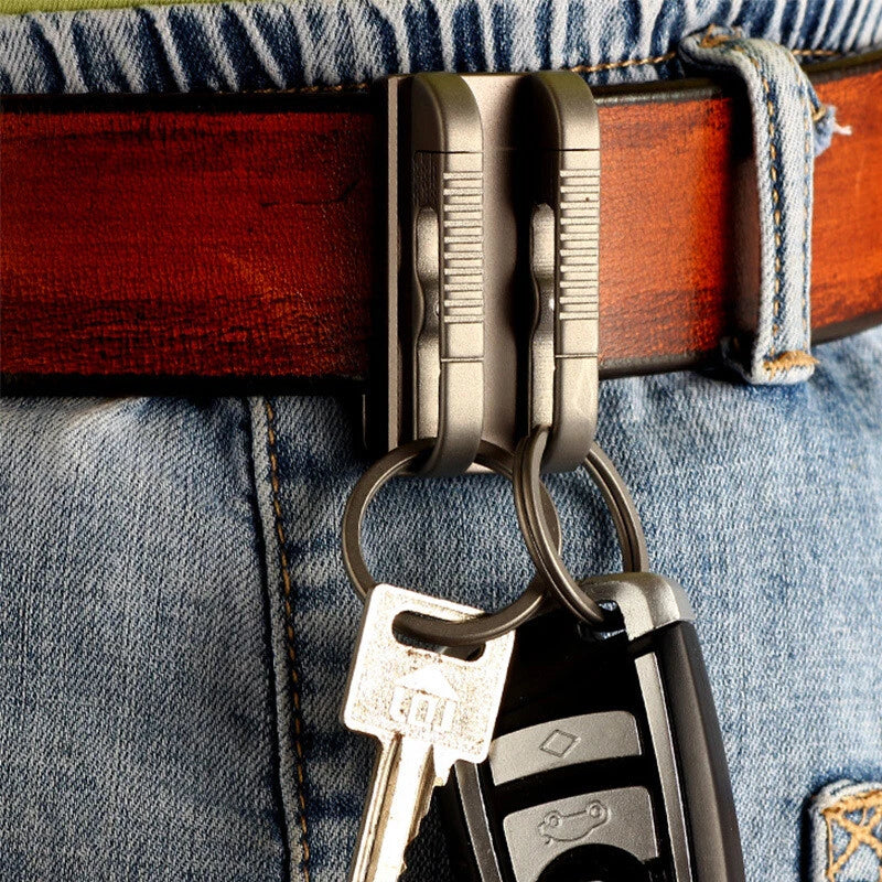 Titanium Alloy Quick Buckle Detach Belt Waist Hanging Men Car Keychain Key Ring 07FC0E-D4 - KOEEK