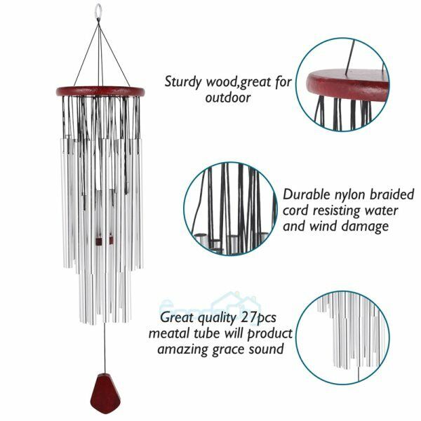 ny 31 tommer metal 6 rør Windchime Kapelklokker Vindklokker Udendørs Have Indretning af hjemmet