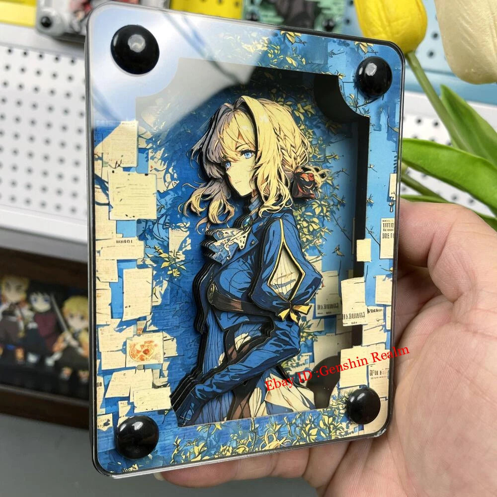 Anime Violet Evergarden Acrylic Brick 3D Card Figure Collection Decor Gift 07FC0E-D4 - KOEEK