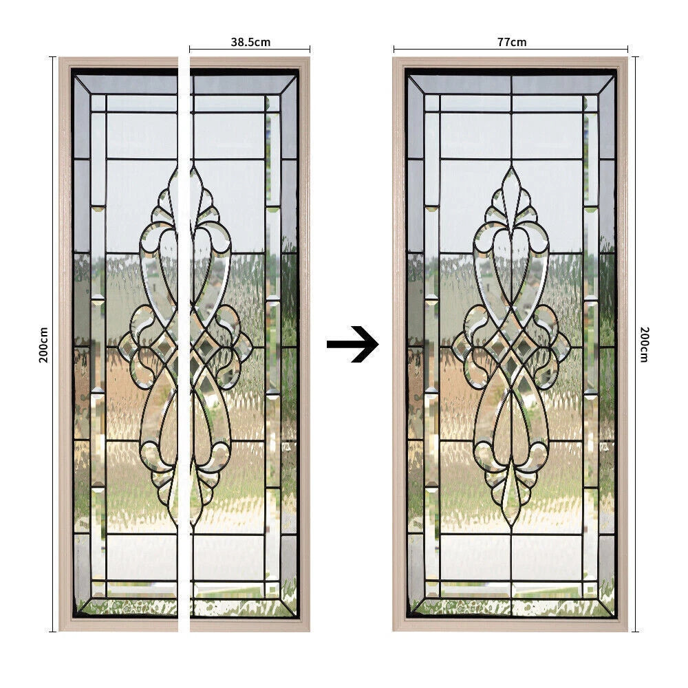 3D Sticker Imitation Glass Door Living Room Door Wall Mural Photo Home Decor 07FC0E-D4 - KOEEK