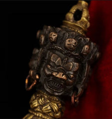 20cm Nepal Tibetan Buddhist 3 Metals 3 Faces Mahakal Phurba Dragger Kila 07FC0E-D4 - KOEEK