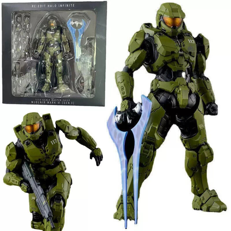 Halo Infinite Master Chief Mjolnir Mark VI Action Figures Model Kit Toys Boxed 07FC0E-D4 - KOEEK