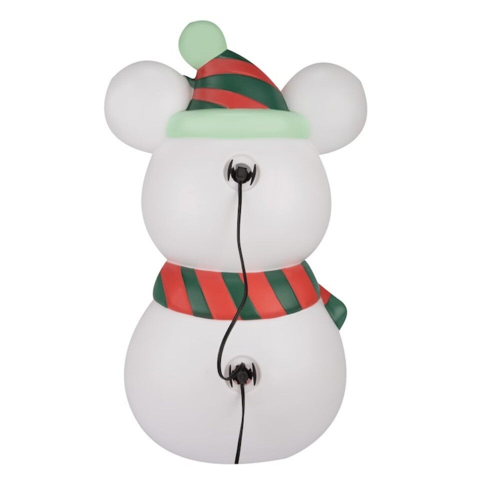 Disney Christmas Mickey Mouse Blow Mold Snowman Light Up 23” Yard Decor Scarf DISNEY - KOEEK