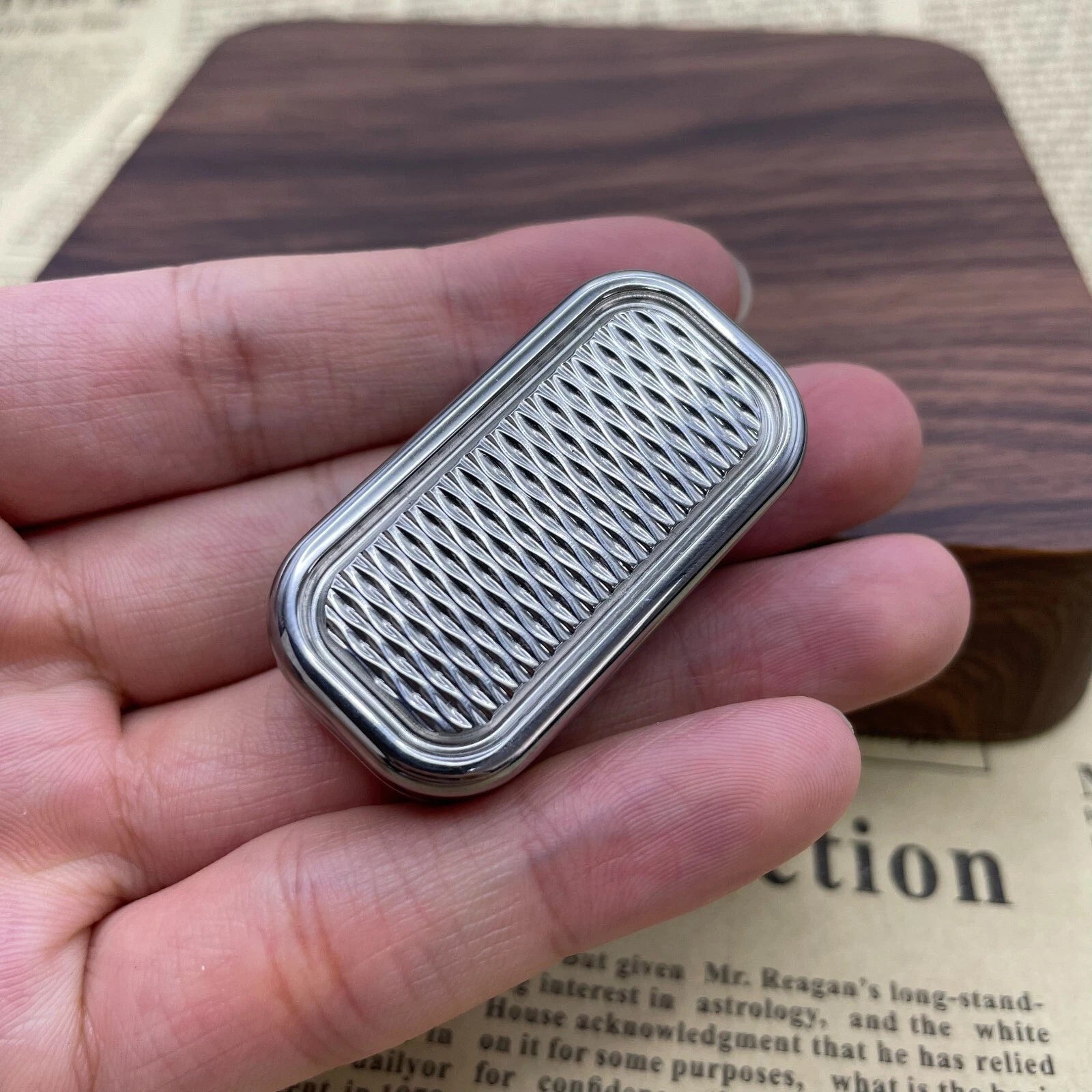 Zirconium Fidget Slider Metal Push Card Hand Slider Stainless Stress Relief Toys 07FC0E-D4 - KOEEK
