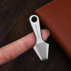 Mini Titanium Keychain Pry Bar Crowbar Necklace Pendant Pocket EDC Tool Outdoor 07FC0E-D4 - KOEEK