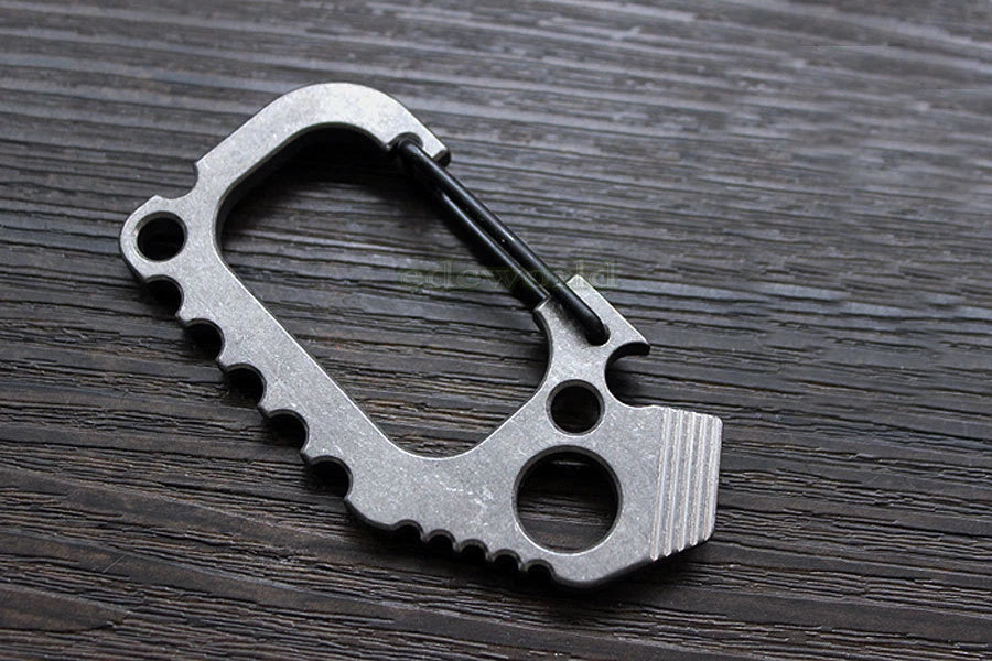 EDC TITANER Titanium TC4 CNC Ti Key Chain Carabiner Opener Crowbar Outdoor Tool TITANER - KOEEK