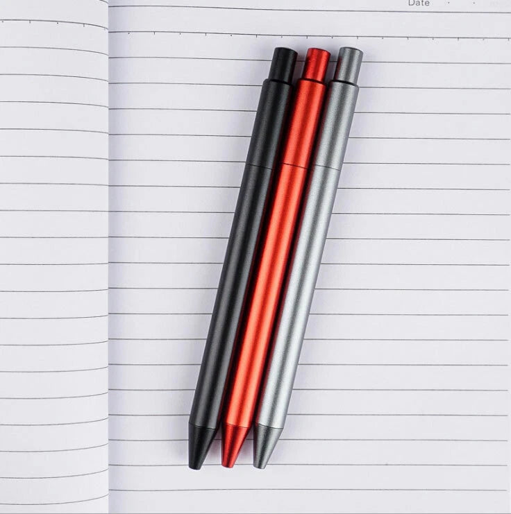 EDC Aluminium Alloy Press Ballpoint Pen Signature Pen Pocket Office Writing Pen EDC - KOEEK