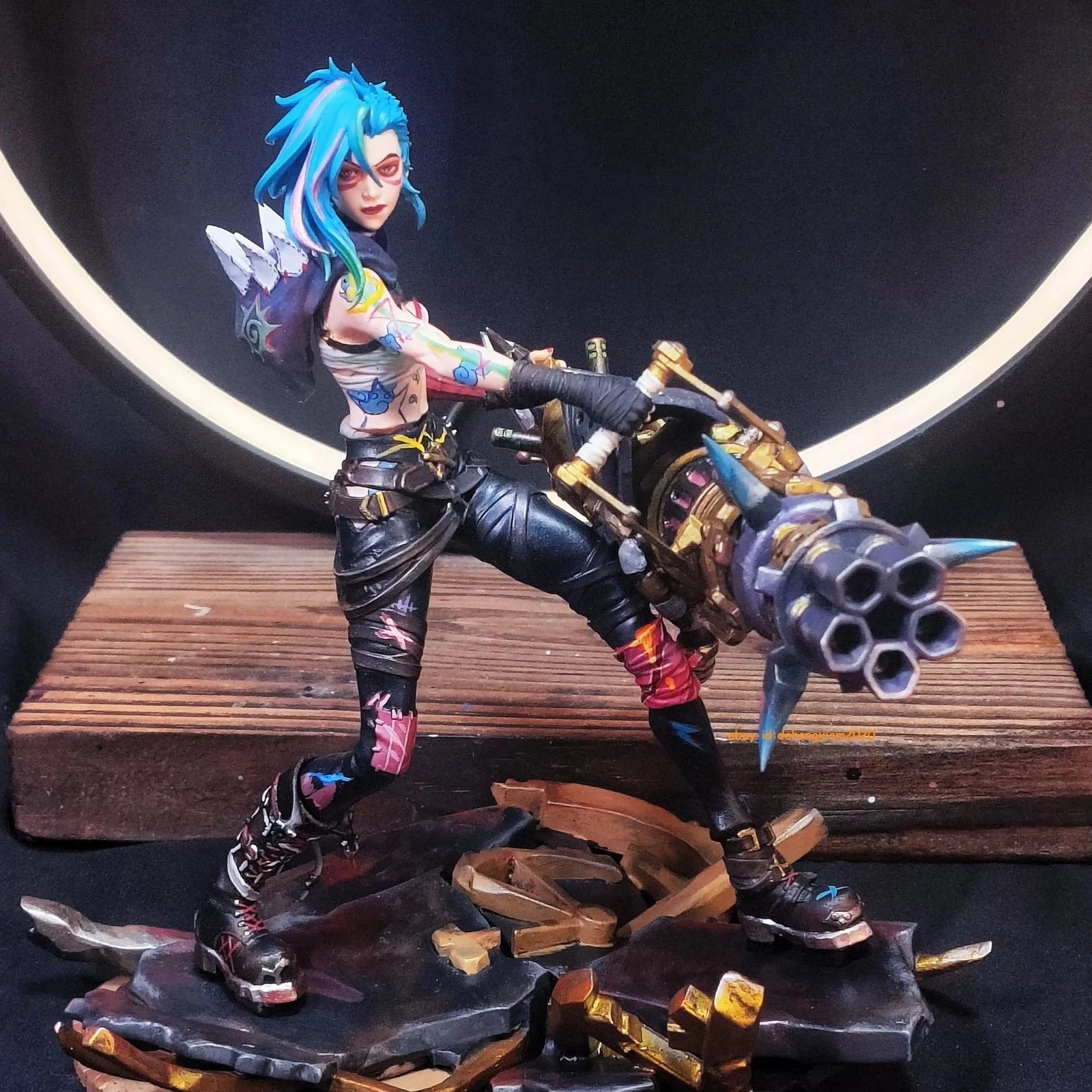 18CM League of Legends LOL Jinx PVC Statue Handmade Figure Model Collectibles 07FC0E-D4 - KOEEK
