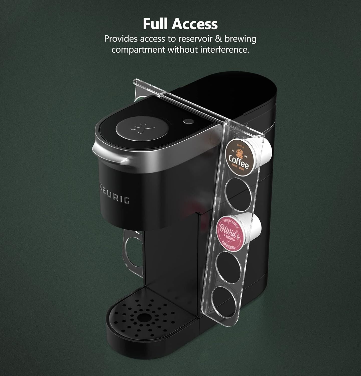 new GALVANOX Acrylic K Cup Organizer - Fits the Keurig K-Mini, Clear