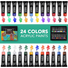 new ESRICH 40PCS Acrylic Paint Set,Professional Painting 30 Piece Set, 24 color ESRICH - KOEEK