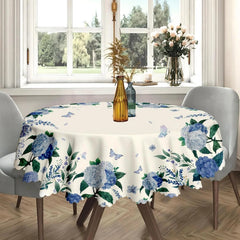 Round Table Cloths 60 in, Floral Tablecloth Waterproof, Wrinkle Free Polyester 07FC0E-D4 - KOEEK