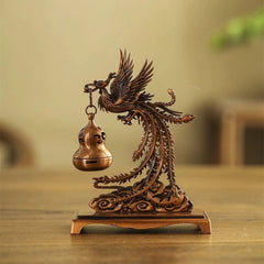 10.6X10.6X14cm Phoenix Hanging Incense Burner Retro Home Aromatherapy Decor 07FC0E-D4 - KOEEK
