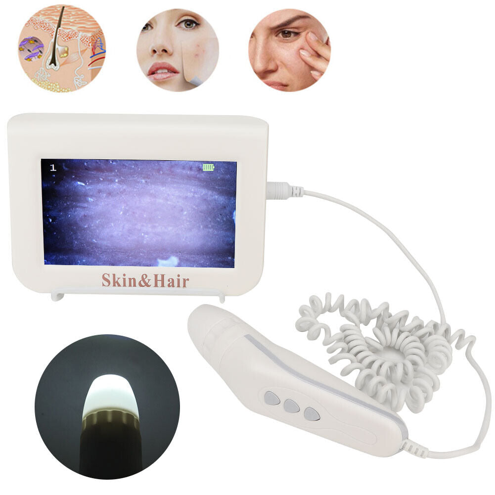 new 7inch Charging Scalp Hair Follicle Hair Detector Analyser MachineV(EU Plug ) HGF koeek - KOEEK