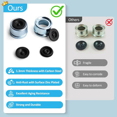 new Trailer Bearing Dust Cap Wheel - 1.98" Grease Kit, silver blue 07FC0E-D4 - KOEEK